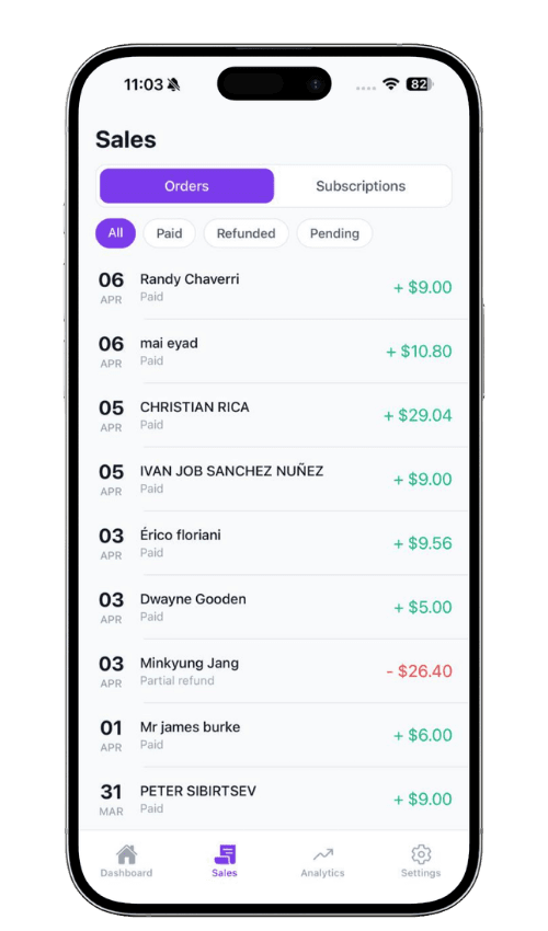 Every transaction, organized
